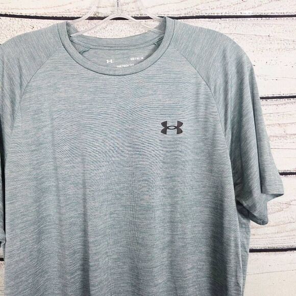 Under Armour Tech Tee Gray Short Sleeve Performance Shirt M - Picture 3 of 7